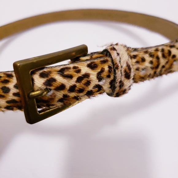Banana Republic Accessories - Banana Republic Women Skinny Leather Belt Size 28 Calf Hair Buckle Shows Wear. 
